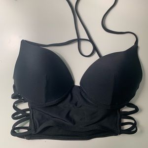 Inner Desire Swim Top Lace Up Bikini Small